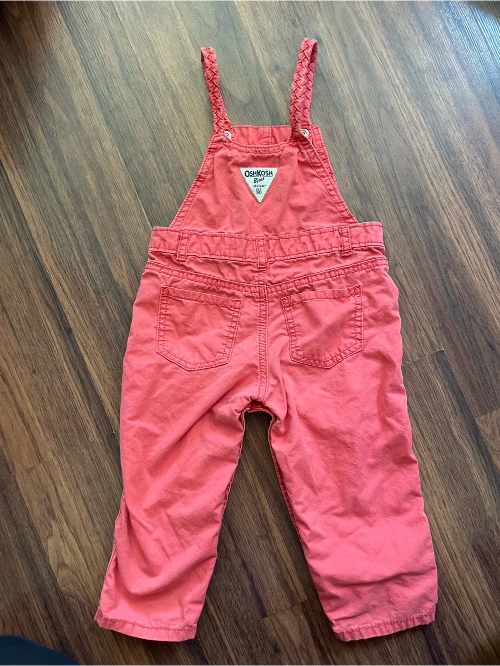 OshKosh B'gosh Coral Overalls with Braided Straps